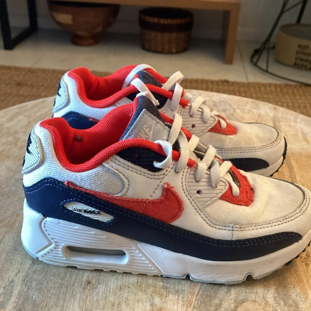Nike Kids White Red Navy Air Max Sneakers
